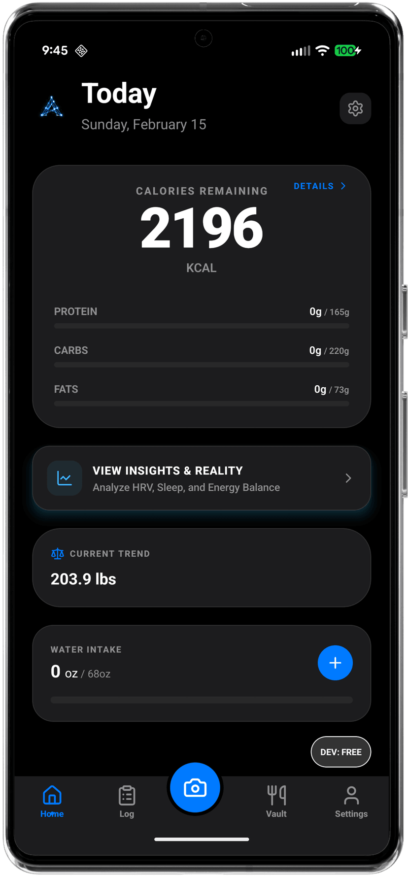 Ark Nutrition Dashboard Preview