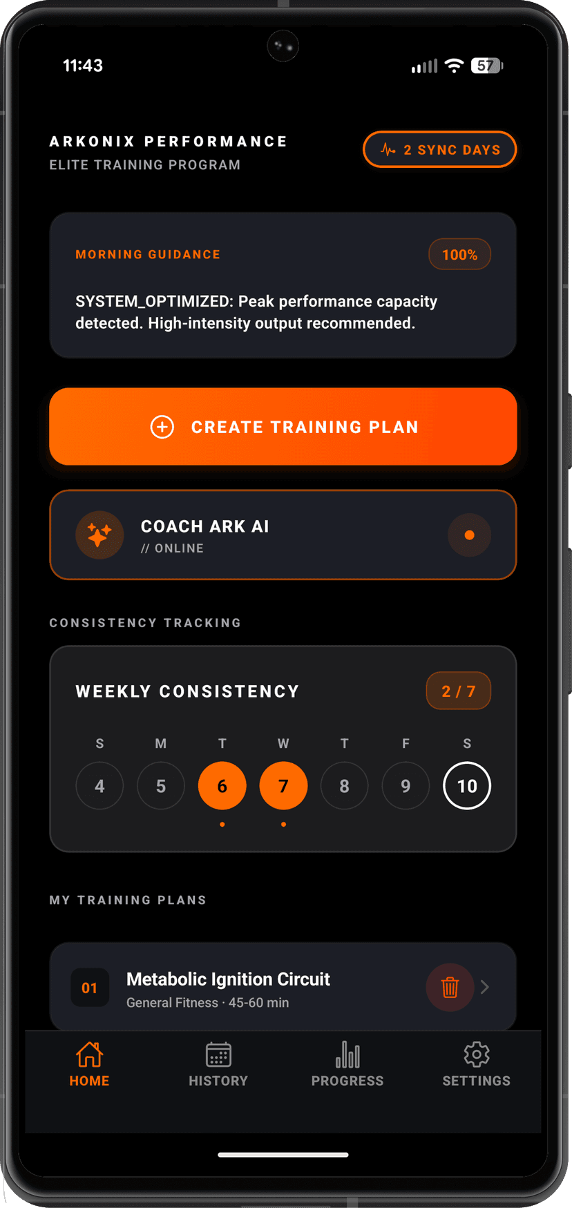 Ark Fit Dashboard Preview
